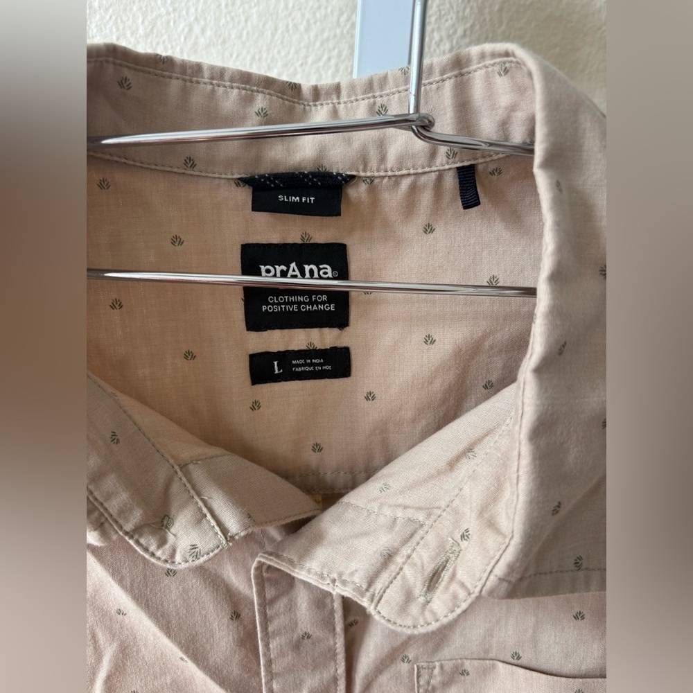 PrAna Sanbar Agave Button-down Shirt - Size L - Picture 4 of 4